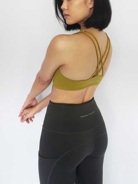 Halter Front Sports Bra - Banana Fighter