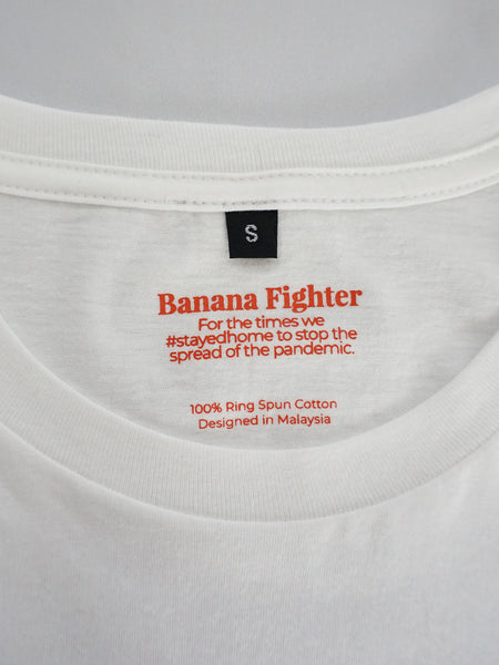 #StayedHome2020 Cropped Tee- WHITE - Banana Fighter