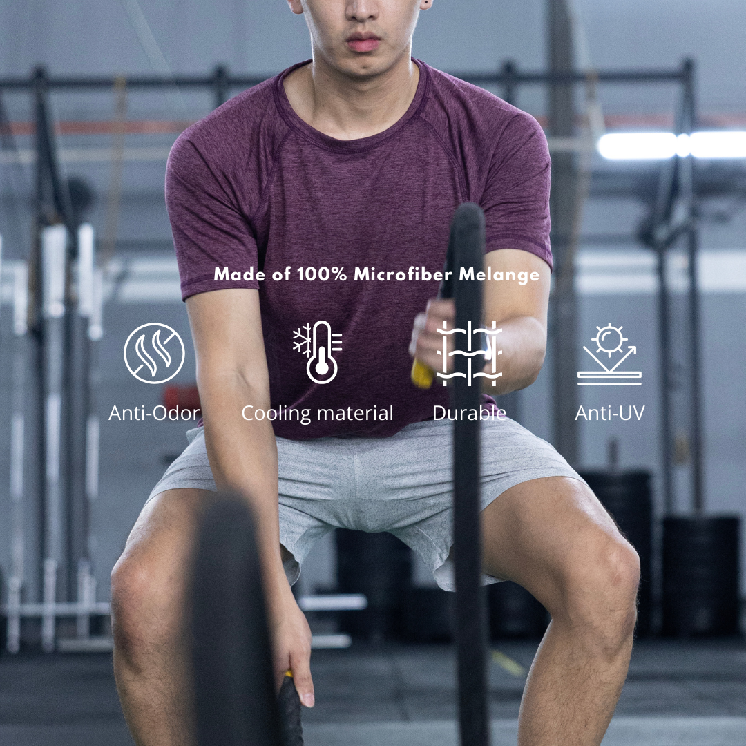 Active Dynamic Tee 2.0 for men (Maroon)- Banana Fighter