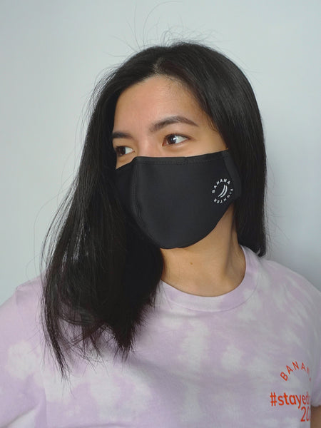 Antibacterial Reusable Face Mask- BLACK - Banana Fighter