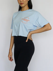 #StayedHome2020 Cropped Tee- LIGHT BLUE - Banana Fighter