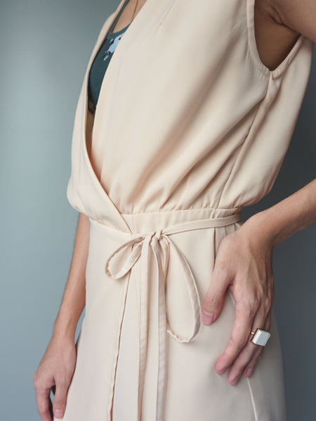 Almond Wrap Dress - Banana Fighter