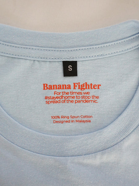 #StayedHome2020 Cropped Tee- LIGHT BLUE - Banana Fighter