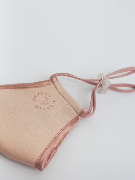 Antibacterial Face Mask w Filter Pocket - DUSTY PINK - Banana Fighter