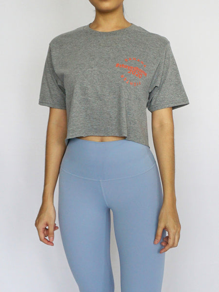 #StayedHome2020 Cropped Tee- GRAPHITE - Banana Fighter