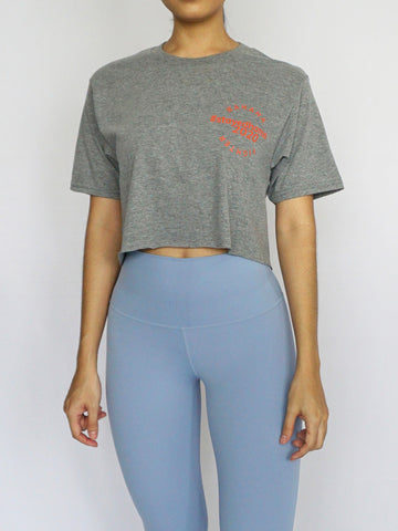 #StayedHome2020 Cropped Tee- GRAPHITE - Banana Fighter