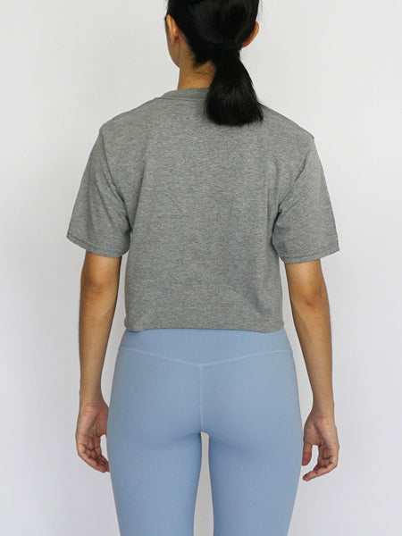 #StayedHome2020 Cropped Tee- GRAPHITE - Banana Fighter