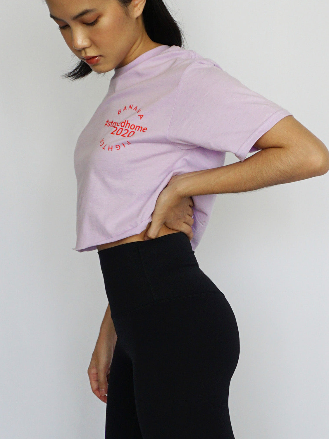 #StayedHome2020 Cropped Tee- LILAC - Banana Fighter