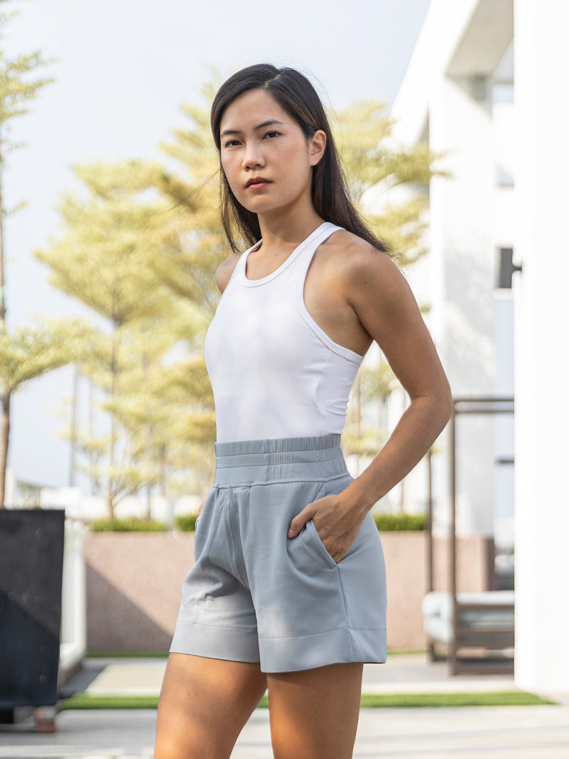Reform Ribbed Padded Tank Top for work out and Leisure- Banana Fighter